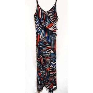 NWT Nicole Miller Studio Maxi Sleeveless Dress Size Large